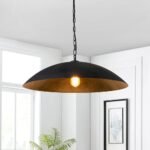 Vintage Oversized Flat Dome Metal Pendant Light - Image 2