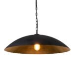 Vintage Oversized Flat Dome Metal Pendant Light - Image 5