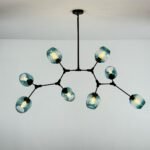 Retro Loft Ceiling Chandelier  Black
