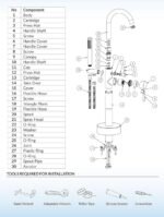 Contemporary Single Handle Floor Mount Freestanding Tub Filler Faucet with Hand Shower in Brushed Nickel Finish - Image 6