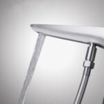 Electroplating bathroom bathroom barrel cylinder side hot and cold shower shower bathtub column full copper faucet - Image 2