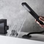 Bathtub Faucet Bathroom Shower Faucet Bath Shower Set Waterfall Tub Sink Faucet Mixer Faucet (Color : Black ) - Image 3