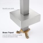 Freestanding Bathtub Faucet Tub Filler Floor Mount Bathroom Faucets Brass Single Handle with Hand Shower - Image 5