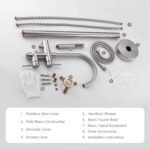 Freestanding Bathtub Faucet Tub Floor Mount Bathroom Faucets Brass Single Handle with Hand Shower High Flow Rate Max 6 GPM - Image 13