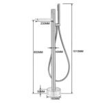 Bathtub faucet floor type high quality luxury bathtub special shower all copper bathroom hot and cold bathtub side vertical type - Image 4