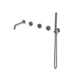 Unique Copper Wall-Mounted Bathtub Faucet With Three Handles - Image 2