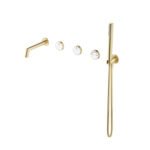 Unique Copper Wall-Mounted Bathtub Faucet With Three Handles - Image 3