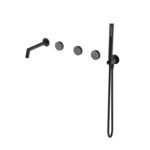 Unique Copper Wall-Mounted Bathtub Faucet With Three Handles - Image 4