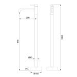 Minimalist Floor Standing All Copper Pedestal Basin Faucet - Image 2