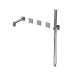 Unique Copper Wall-Mounted Bathtub Faucet With Three Handles - Image 6