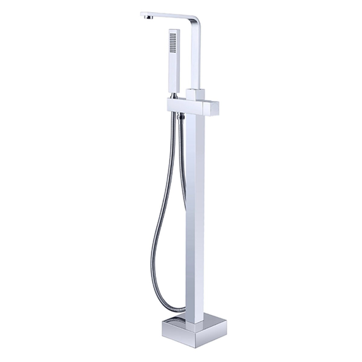 Full copper bathtub faucet floor standing mixing valve mixer for cylinder side shower faucet set - Image 2