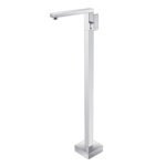 Hotel floor-standing bathtub side faucet copper tub side column basin freestanding household hot and cold water faucet - Image 3