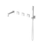 Unique Copper Wall-Mounted Bathtub Faucet With Three Handles - Image 9