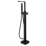 Full copper bathtub faucet floor standing mixing valve mixer for cylinder side shower faucet set - Image 3