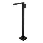 Hotel floor-standing bathtub side faucet copper tub side column basin freestanding household hot and cold water faucet - Image 2