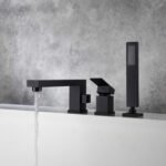 Three-Piece Bathtub, Shower Set, Waterfall Mixer tap
