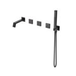 Unique Copper Wall-Mounted Bathtub Faucet With Three Handles - Image 8